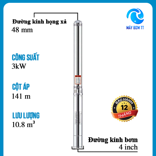 Máy bơm chìm giếng khoan 4SL8/23 (3.0kW - 380V)