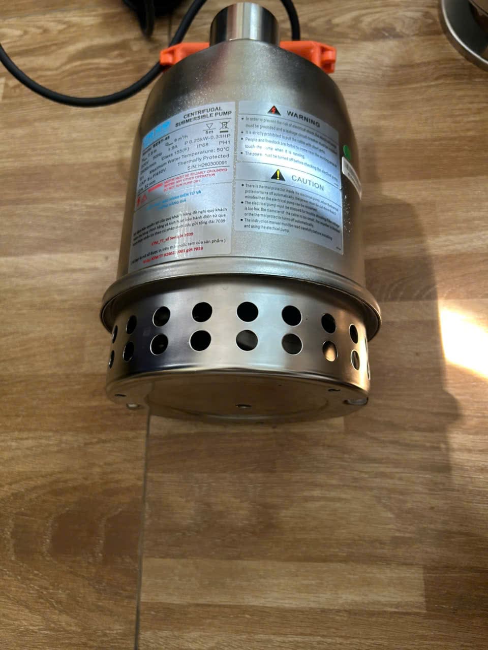 UPTI - Máy bơm chìm inox BEST-45MA (0.25KW-220V)