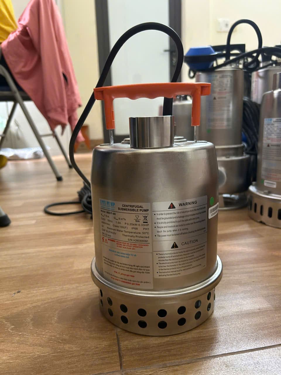 UPTI - Máy bơm chìm inox BEST-45MA (0.25KW-220V)