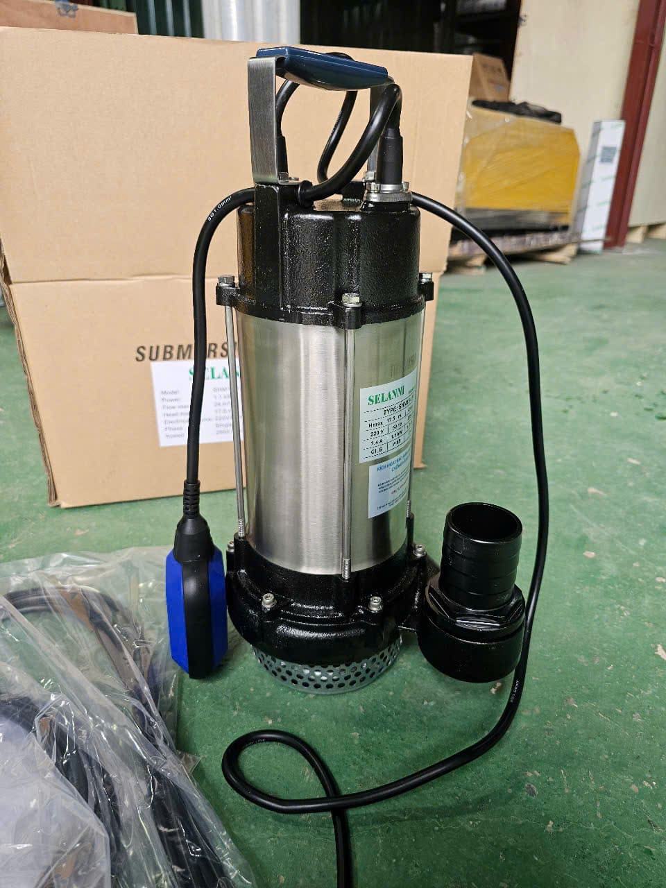 Máy bơm chìm nước thải 1.1kW SHM25-10-1.1F (1.1kW - 220V)